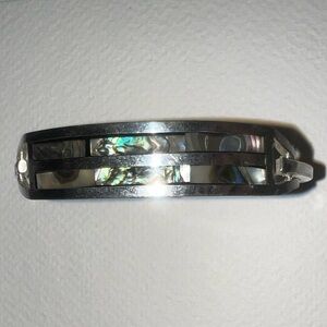 Sterling Silver and Abalone Shell Bangle